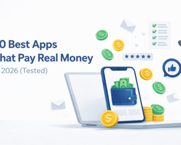 Person using apps that pay real money on smartphone with PayPal